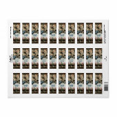 Étiquette Bohême Botanique papillon Paris nuptiale (Feuille entière)