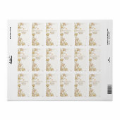 Étiquette Bohemian, botanical style  (Feuille entière)