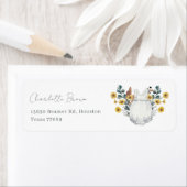 Étiquette Boho Aquarelle Vêtements de bébé Floral Adresse de (En situation)