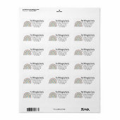 Étiquette Boho Arch Homeschool Conference (Feuille entière)