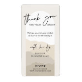 Étiquette Boho Arch Neutrals Monogramme Business Box Seal (Devant)