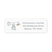 Étiquette Boho Baby Clothes Baby shower garçon Adresse de re (Devant)