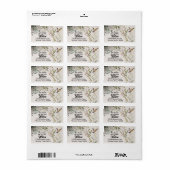 Étiquette BOHO Bague de fleurs et branches Adresse de retour (Feuille entière)