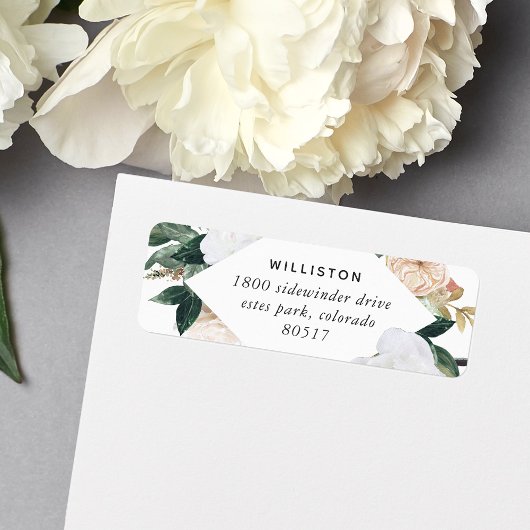 Étiquette Boho Blooms Aquarelle Florale Adresse de retour