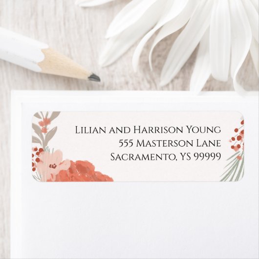 Étiquette Boho Botanical (En situation)