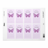 Étiquette Boho Butterfly, propriété de (Feuille entière)