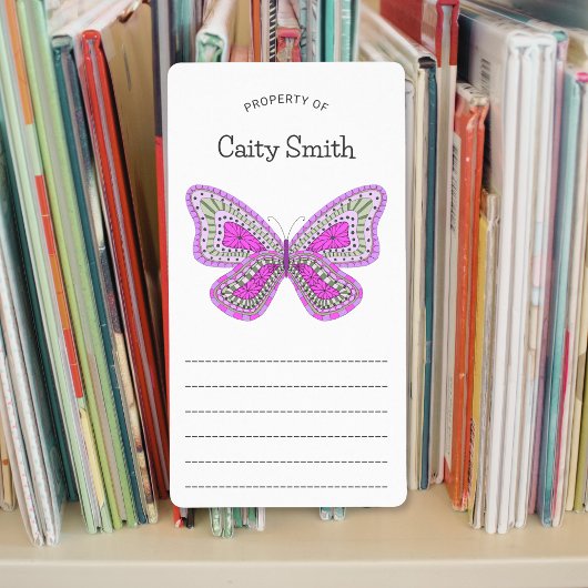 Étiquette Boho Butterfly, propriété de