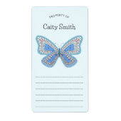 Étiquette Boho Butterfly, propriété de (Devant)