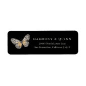 Étiquette Boho Butterfly Wedding Return Address Labels (Devant)