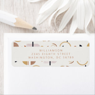 Étiquette Boho Celestial Terracotta Douche Retour Adresse
