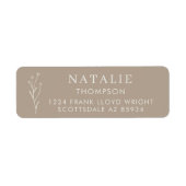 Étiquette Boho Chic Mushroom Brown Adresse de retour (Devant)