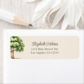 Étiquette Boho Cute Woodland Animaux Baby shower Adresse (En situation)