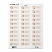 Étiquette Boho Design Rose Fleurs Mariage Adresse de retour (Feuille entière)