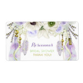 Étiquette Boho Dream Catcher Bouteille d'eau Merci cadeau (Devant)