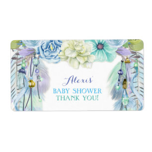 Étiquette Boho Dream Catcher Bouteille d'eau Merci cadeau