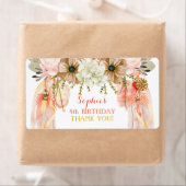 Étiquette Boho Dream Catcher Bouteille d'eau Merci cadeau (En situation)