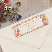 Étiquette Boho Fall Rustic Fleur sauvage Floral Mariage