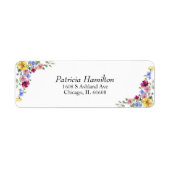 Étiquette Boho Fleur sauvage Floral Mariage (Devant)