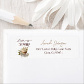 Étiquette Boho Love brasse Fête des mariées florale Brunch (En situation)