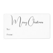 Étiquette Boho moderne Joyeux cadeau de Noël rectangulaire (Devant)
