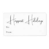 Étiquette Boho moderne Joyeux Vacances Cadeau rectangulaire (Devant)