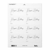 Étiquette Boho moderne Joyeux Vacances Cadeau rectangulaire (Feuille entière)