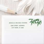 Étiquette Boho moderne mariage feuille d'aquarelle (En situation)