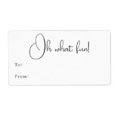Étiquette Boho moderne Oh Quel Amusant Cadeau Rectangulaire (Devant)