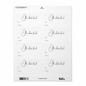 Étiquette Boho moderne Oh Quel Amusant Cadeau Rectangulaire (Feuille entière)