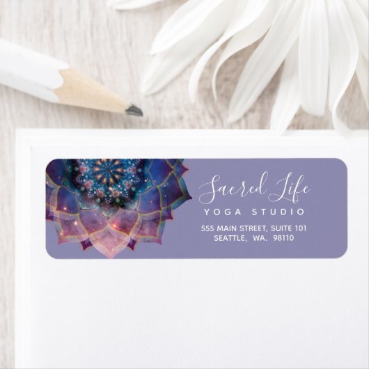 Étiquette Boho Nebula Mandala, Mystique (En situation)