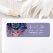 Étiquette Boho Nébuleuse Mandala, Mystique (En situation)