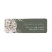 Étiquette Boho Pampas Grass Return Address Label (Devant)