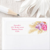 Étiquette Boho pampas herbe - Douche nuptiale (En situation)