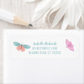 Étiquette Boho Papillons Floraux Magnifiques (En situation)