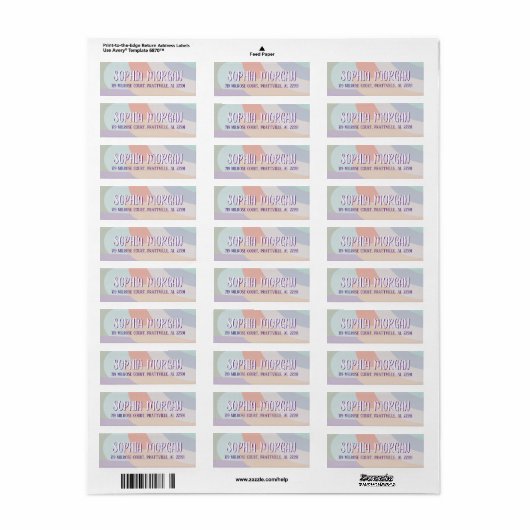 Étiquette Boho Pastel Rainbow (Feuille entière)