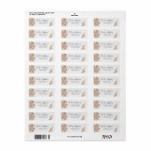 Étiquette Boho Pompas Gris Adresse de retour Lables (Feuille entière)