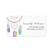 Étiquette Boho Rainbow Dreamcatcher (Devant)