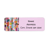 Étiquette Boho Rectangles (Devant)