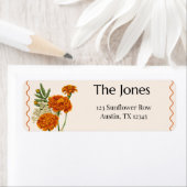 Étiquette Boho Return Address Label (En situation)