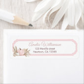 Étiquette Boho Rose Citrouille 1er Anniversaire (En situation)