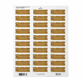 Étiquette Boho Rustique Floral Jaune Moutarde Adresse de Ret (Feuille entière)