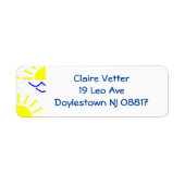 Étiquette Boho Sun (Devant)