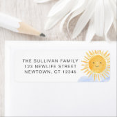 Étiquette Boho Sunshine Baby Shower Return Address (En situation)
