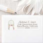 Étiquette Boho Tribal Rustic sur White Adresse de retour (En situation)