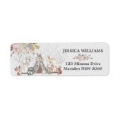 Étiquette Bois Animaux Baby shower fête d'anniversaire Flora (Devant)