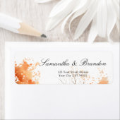 Étiquette Bois d'automne, mariage d'automne Adresse de retou (En situation)