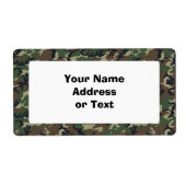 Étiquette Bois de Camouflage (Devant)