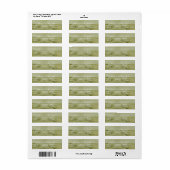 Étiquette Bois de campagne rustique (Feuille entière)