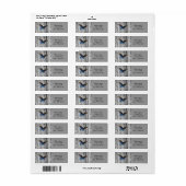 Étiquette Bois de ferme Blue butterfly (Feuille entière)