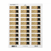 Étiquette Bois de grange rustique avec Graffiti Anniversaire (Feuille entière)